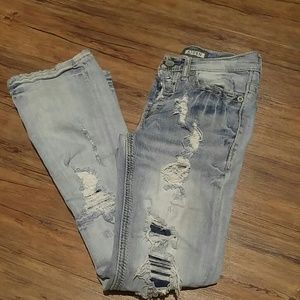 BKE button fly bootleg jeans